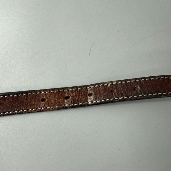 Vintage Chacon Sterling Silver Buckle Leather Belt - Picture 15 of 15